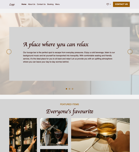 lounge bar template preview