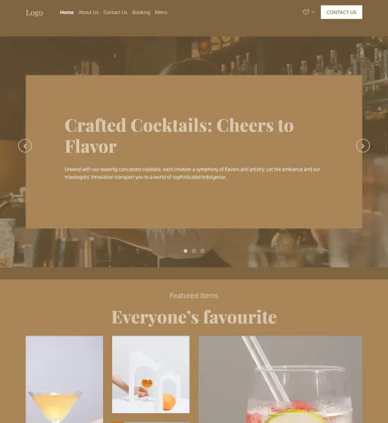 cocktail bar template preview