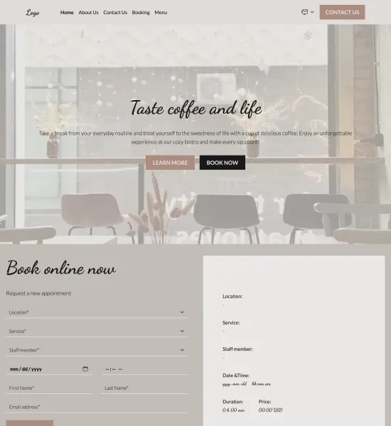 bistro template preview