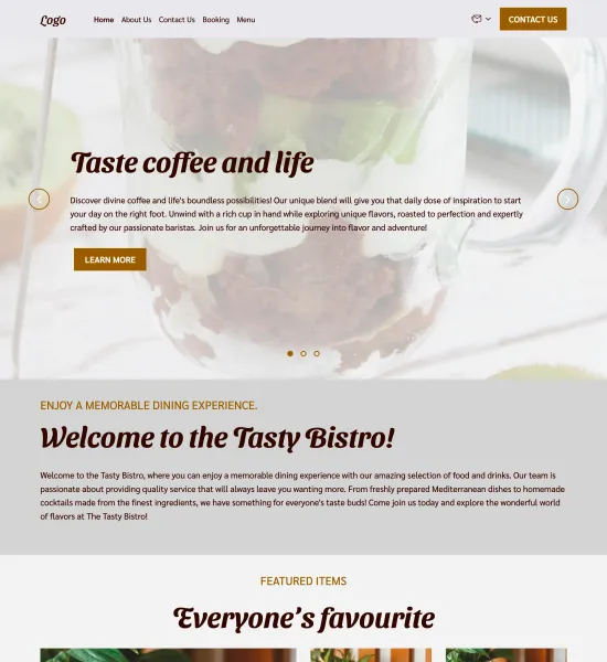 bistro template preview