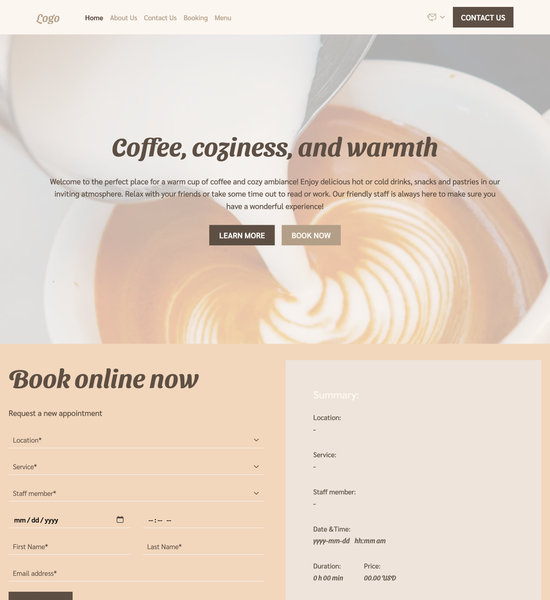 coffee house template preview