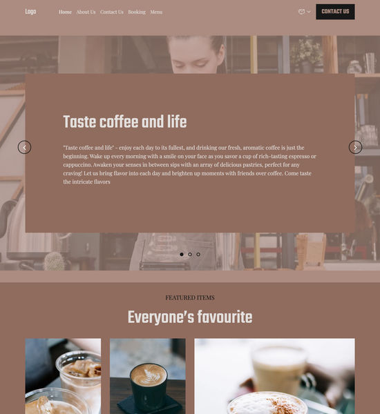 coffee house template preview