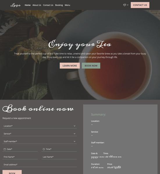 tea house template preview