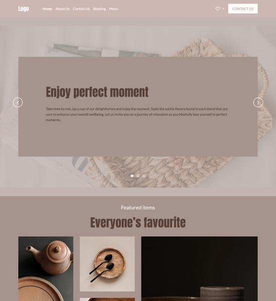 tea house template preview