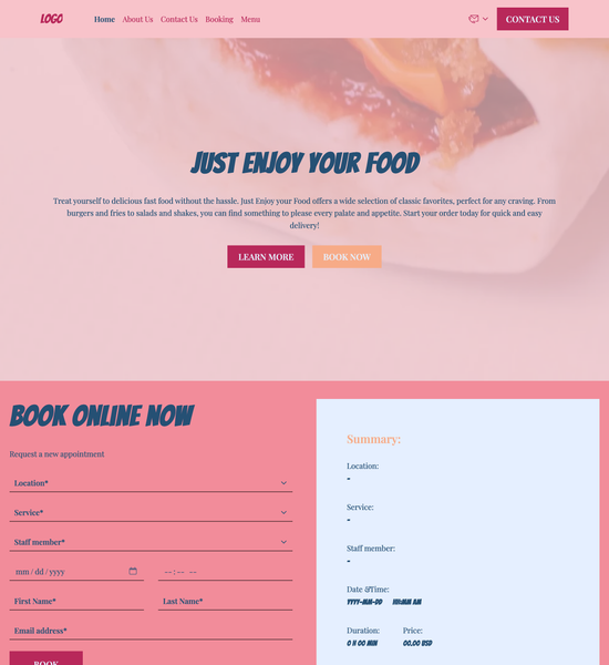 fast food restaurant template preview