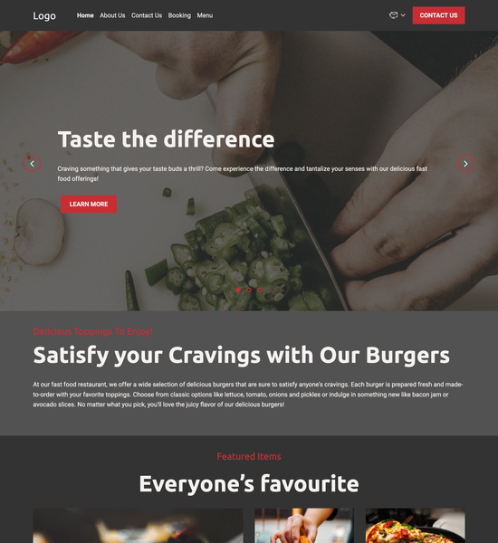 fast food restaurant template preview