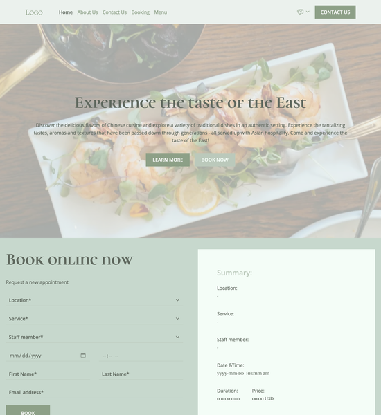 Chinese restaurant template preview