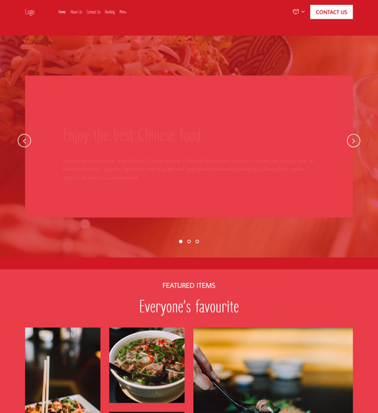 Chinese restaurant template preview