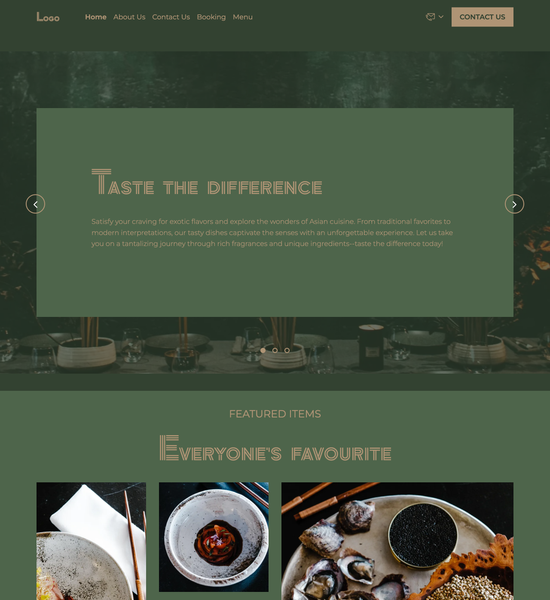 Asian restaurant template preview