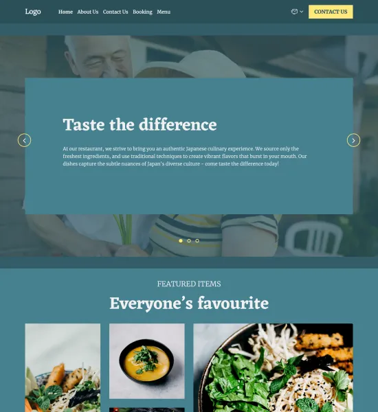 Japanese restaurant template preview