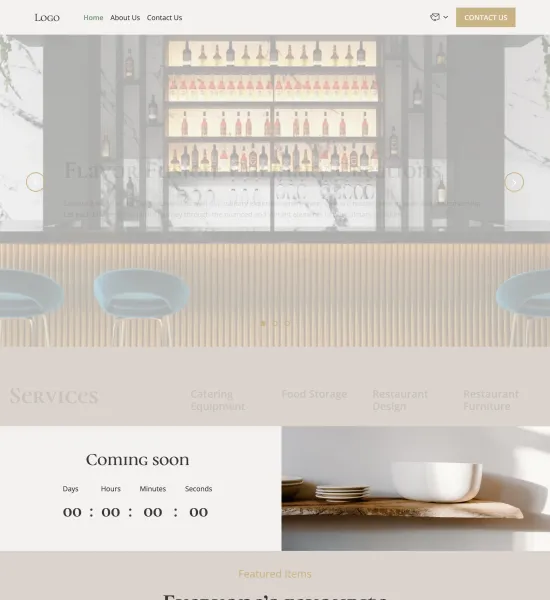 restaurant supply store template preview