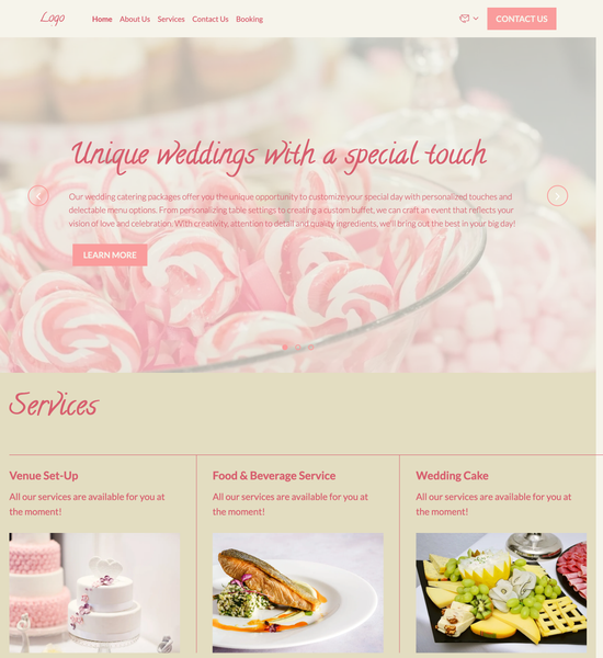 wedding catering template preview