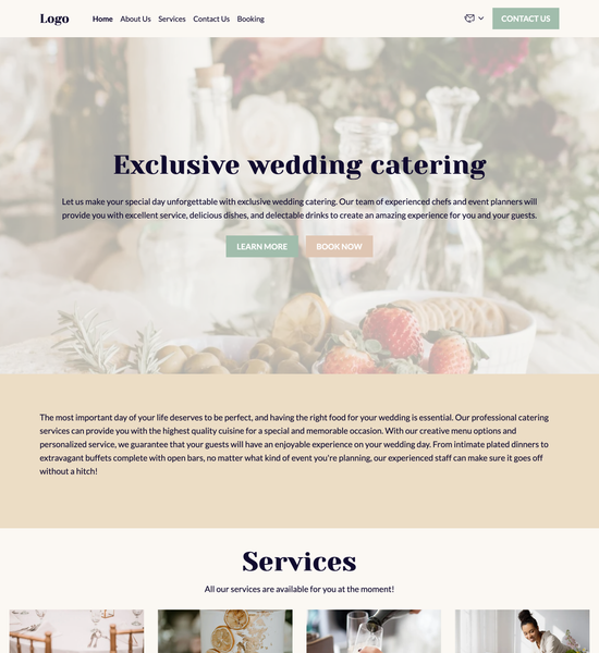 wedding catering template preview