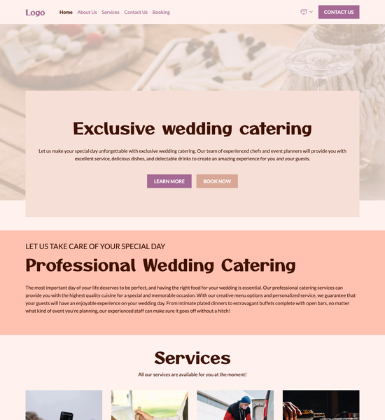 wedding catering template preview