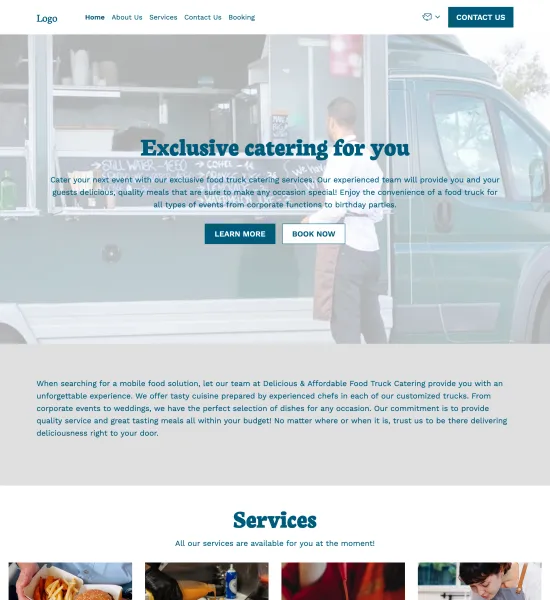 food truck catering template preview