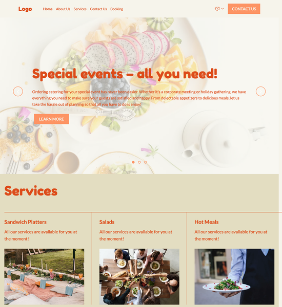 office delivery catering template preview