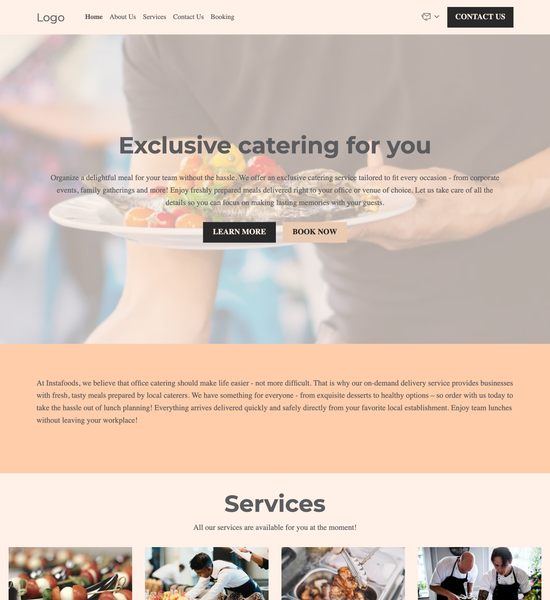 office delivery catering template preview