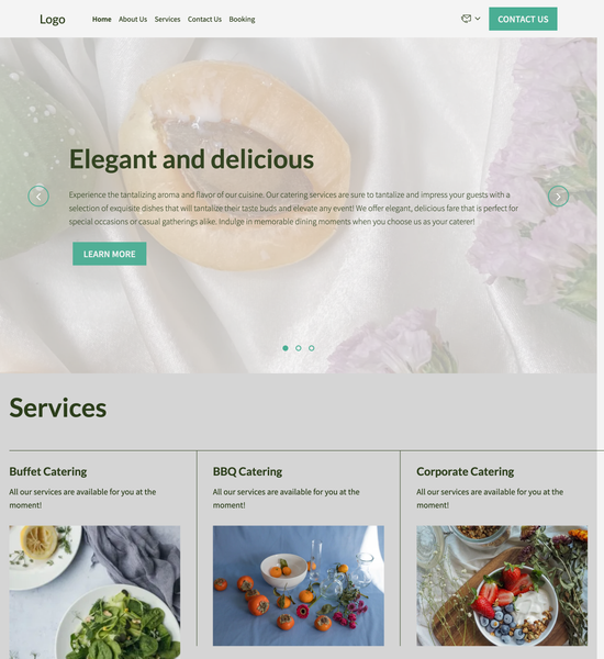 restaurant catering template preview