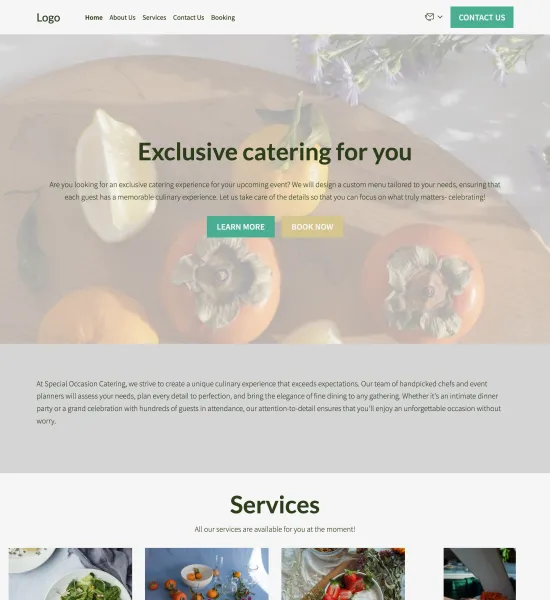 social event catering template preview