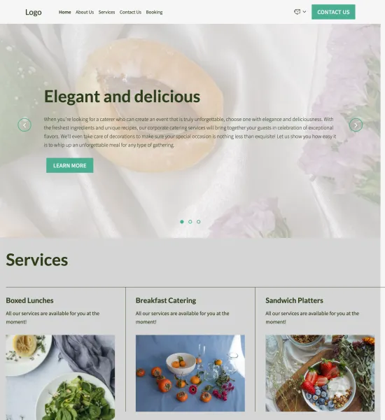 corporate catering template preview