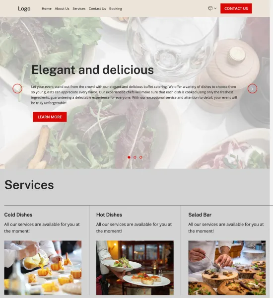 buffet catering template preview