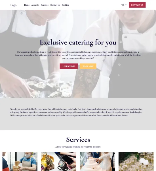 buffet catering template preview