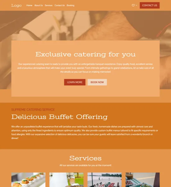 buffet catering template preview