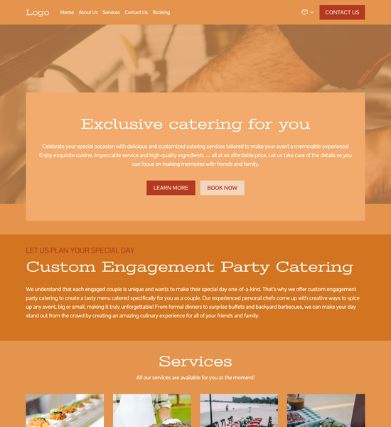 engagement party catering template preview