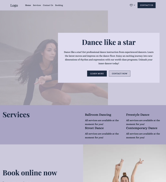 professional dancer template preview