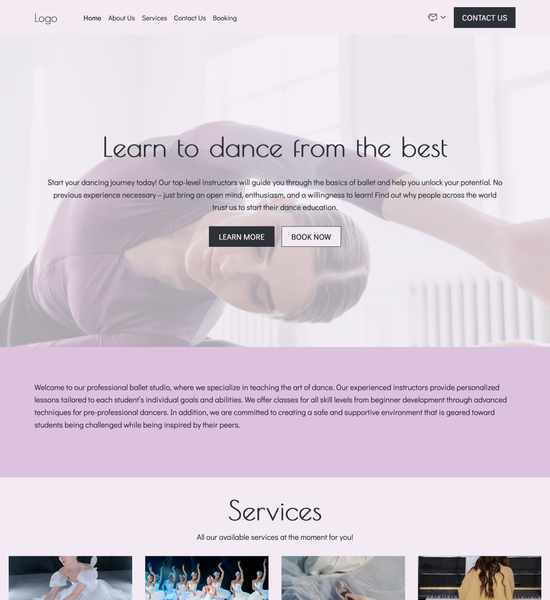 ballet studio template preview