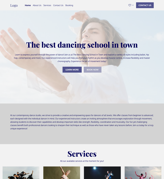 contemporary dance studio template preview