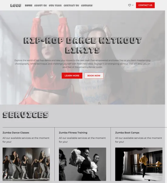 Zumba dance studio template preview