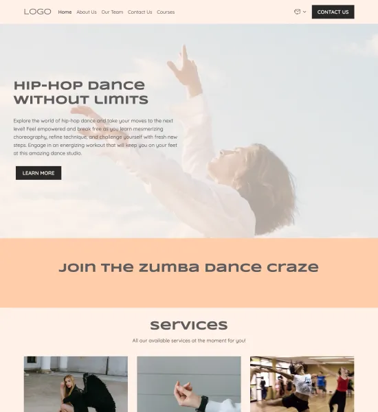 Zumba dance studio template preview