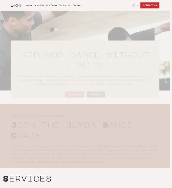 Zumba dance studio template preview