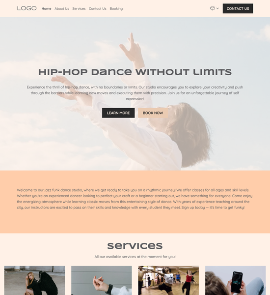 jazz funk dance studio template preview