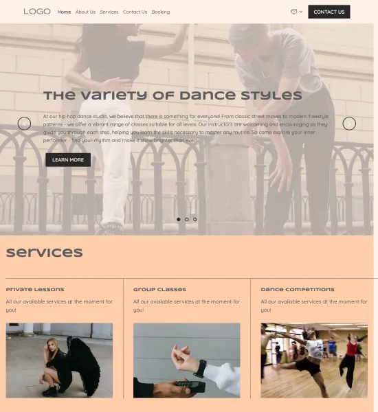 hip hop dance studio template preview