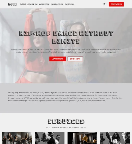 hip hop dance studio template preview