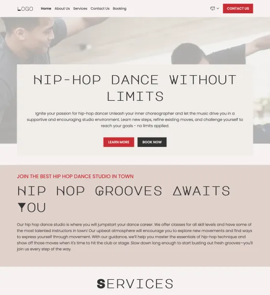 hip hop dance studio template preview