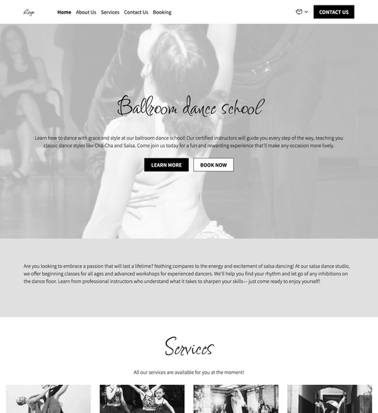 salsa dance studio template preview