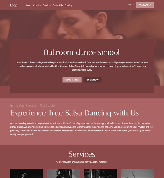 salsa dance studio template preview