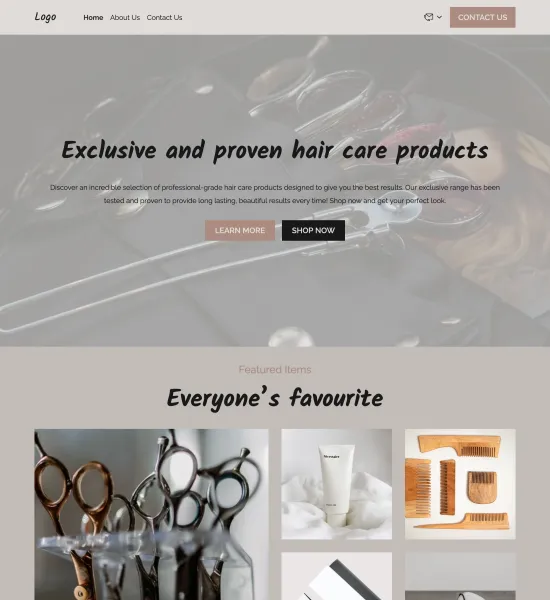 hairdressing tools store template preview