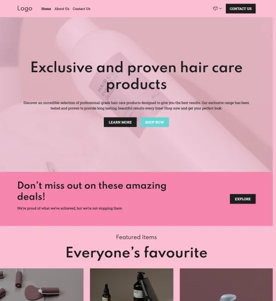 hairdressing tools store template preview