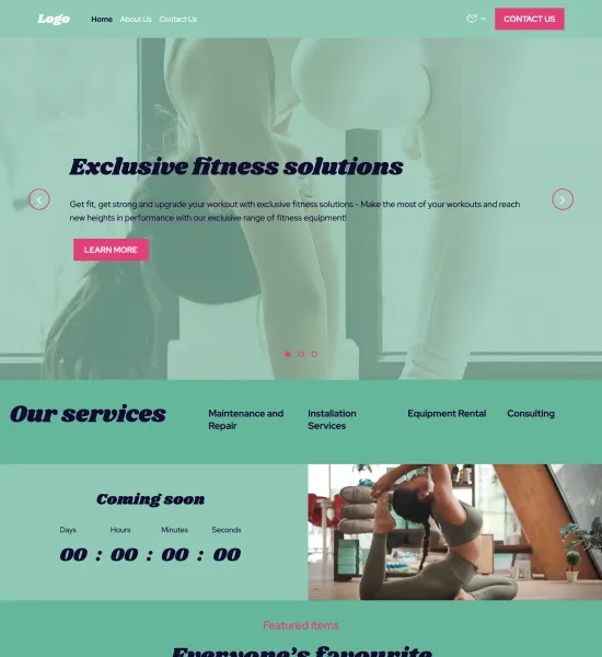 fitness equipment store template preview