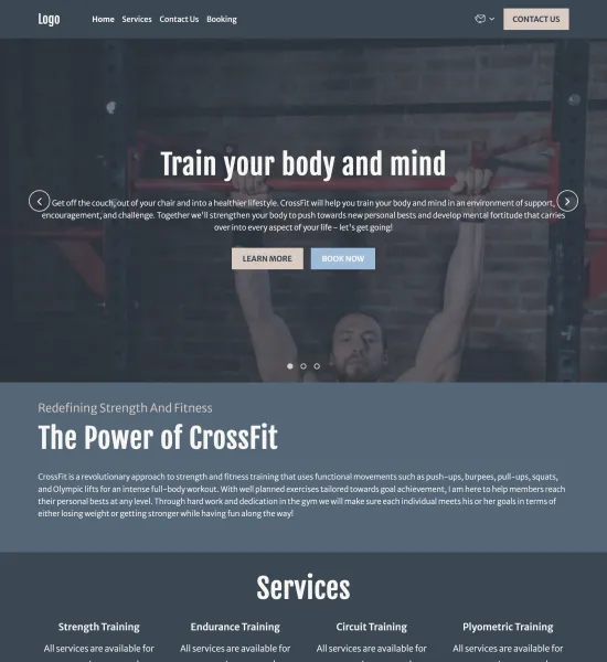 CrossFit instructor template preview