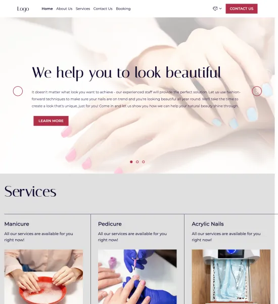 nail salon template preview