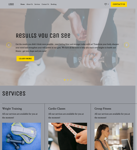 gym template preview