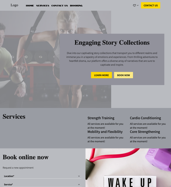 TRX personal trainer template preview