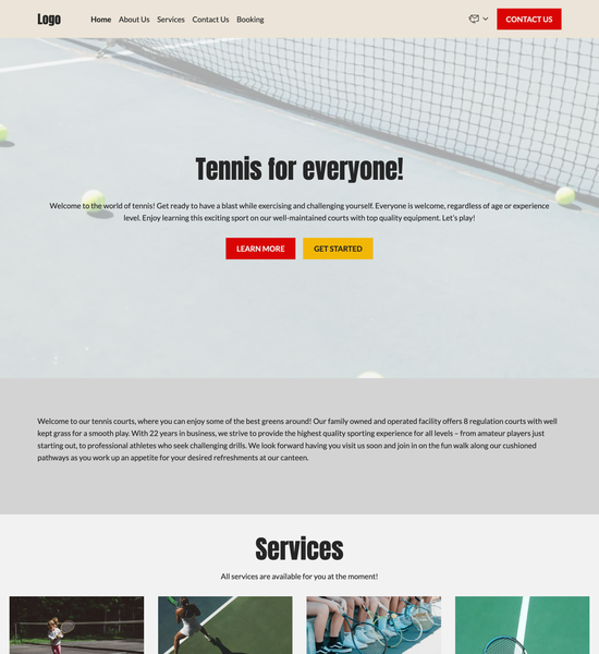 tennis courts template preview