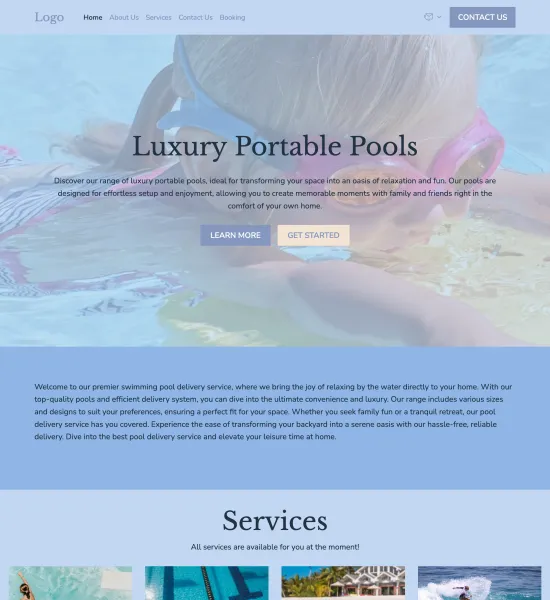 swimming pool template preview