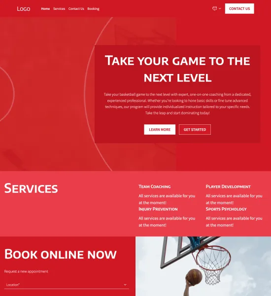 basketball coach template preview